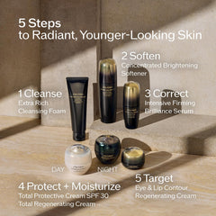 Shiseido 125 mL bottle next to a hand conveying size and travel-friendly convenience