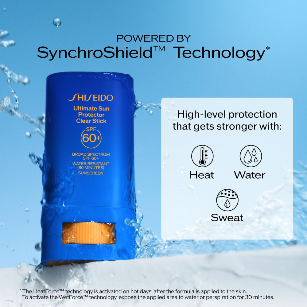 Shiseido stick open twist mechanism showing controlled application benefit