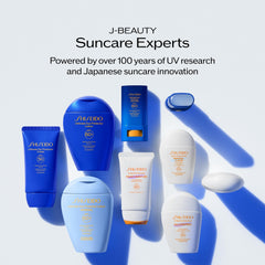 Outdoor scene using Shiseido sunscreen on skin for all-day sun protection