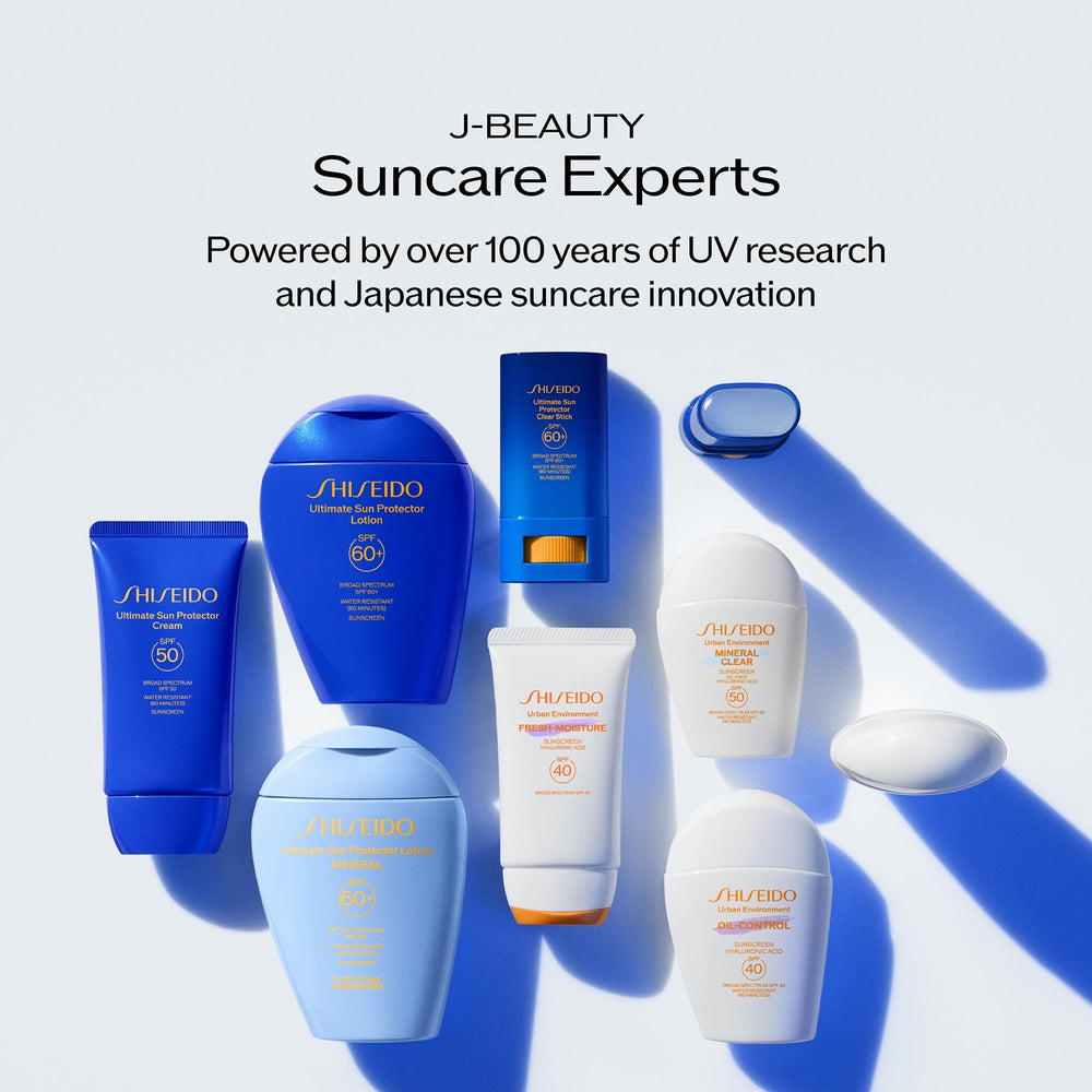 Shiseido sunscreen in outdoor setting protecting skin during activity