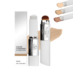 SHLLON foundation stick front packaging showing compact dual-ended design and label
