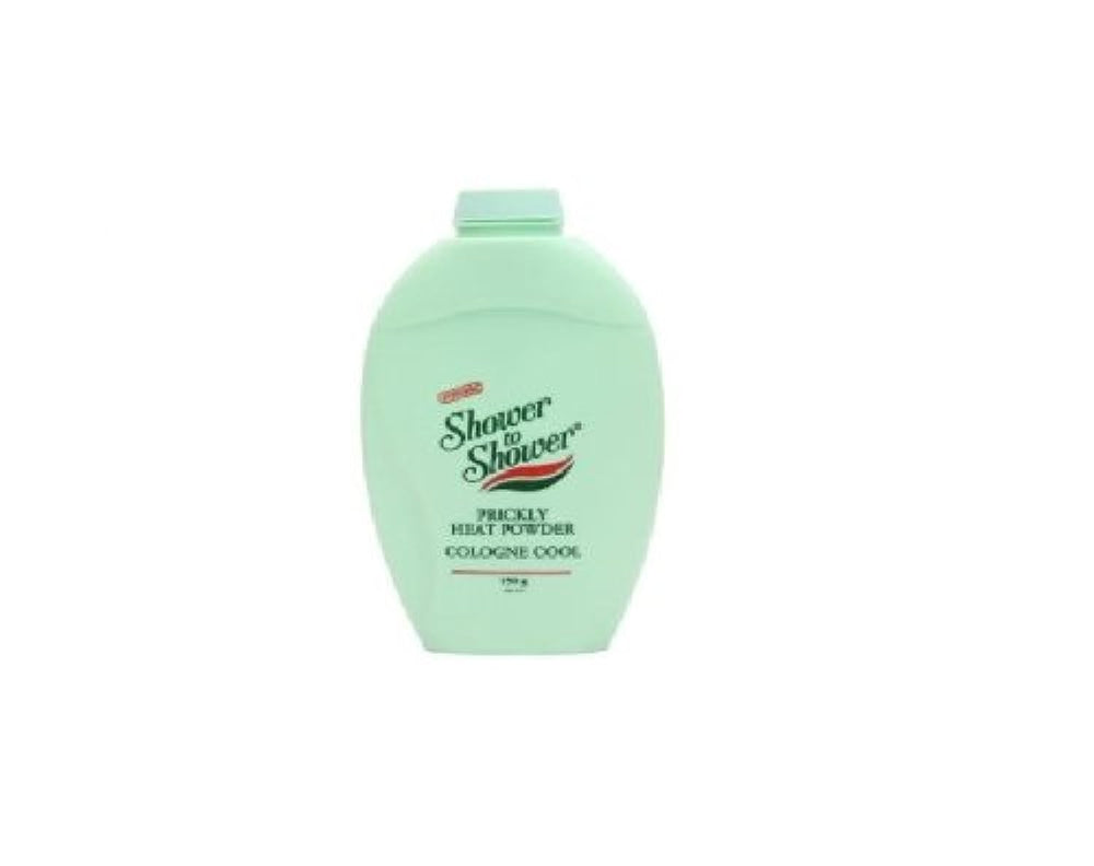 Shower To Shower front packaging showing 150g bottle and product name for clear identification and benefit