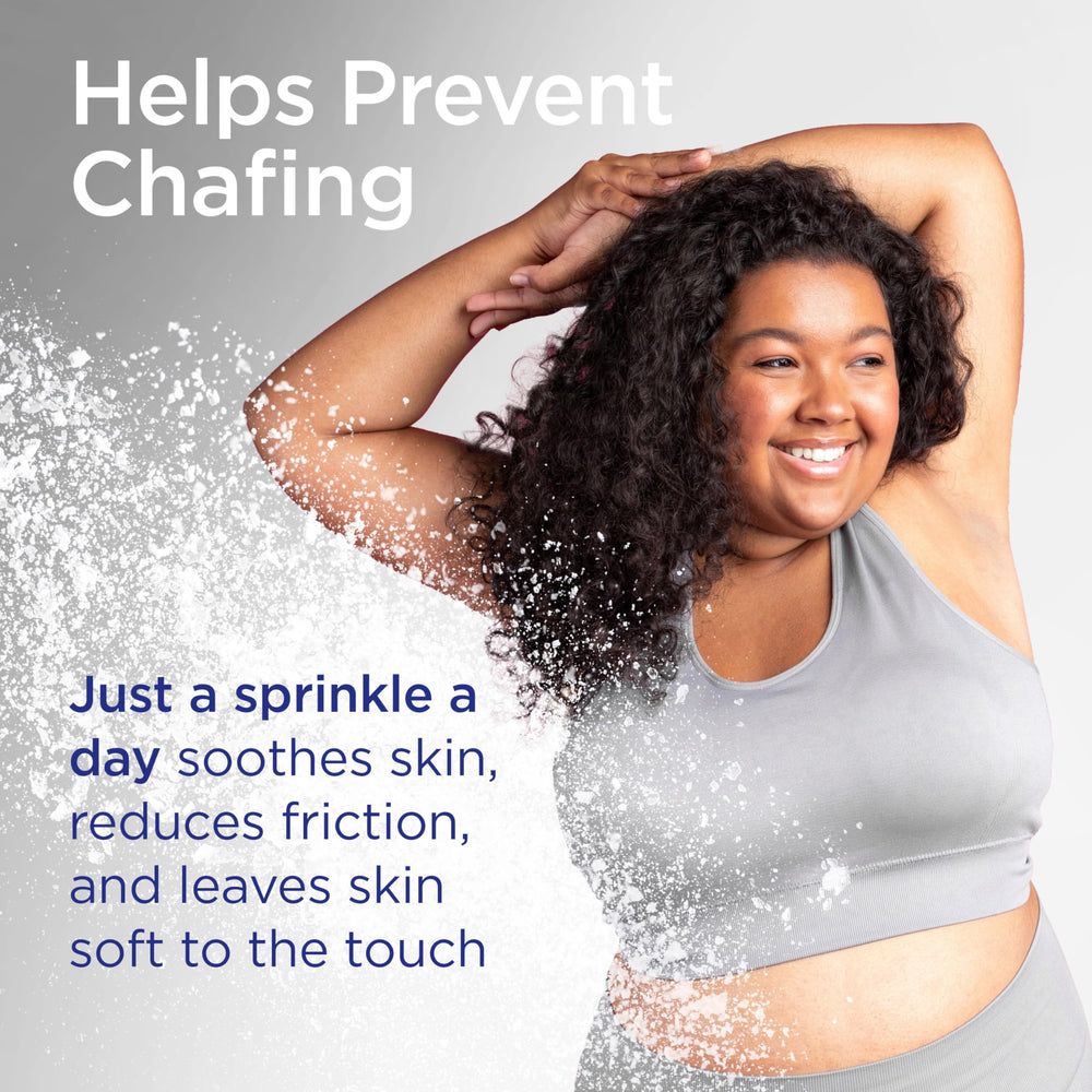Shower To Shower applied after workout reducing sweat and chafing