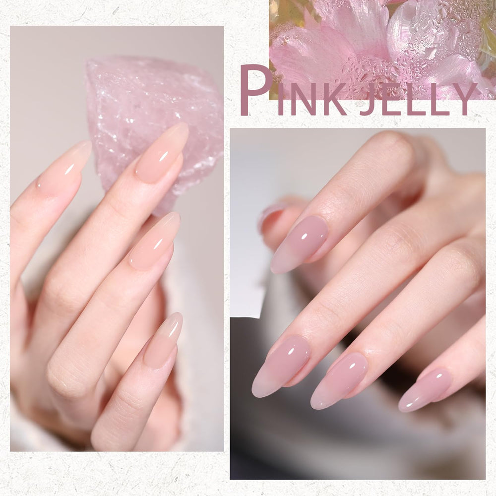 SHOYUM gel polish stroke showing semi-transparent texture for layered effects