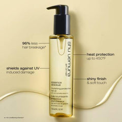 shu uemura pump dispenser close-up for controlled, no-waste application benefit