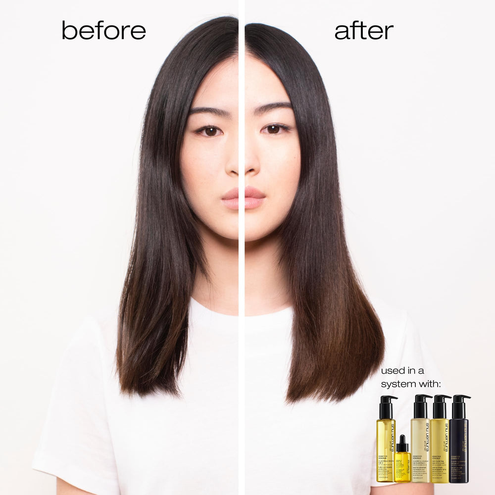 shu uemura oil drops on palm showing lightweight texture and quick absorption