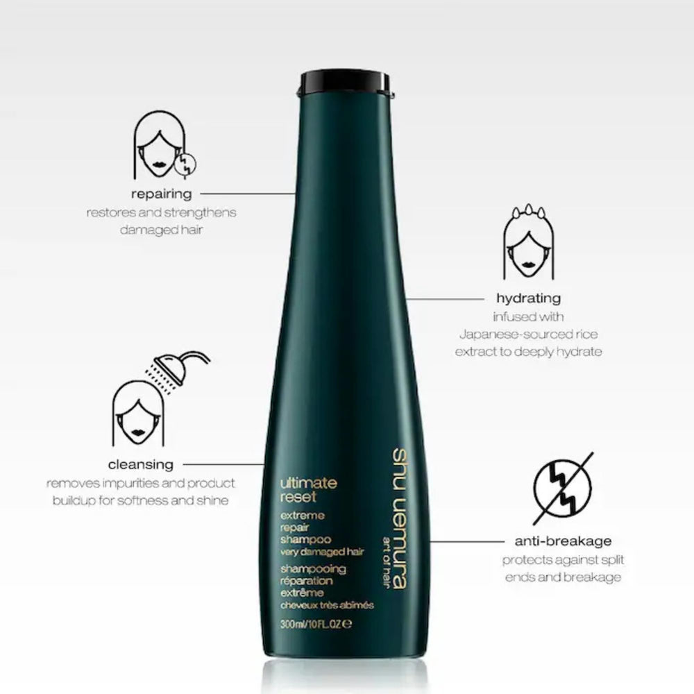 shu uemura label close-up highlighting Japanese rice extract ingredient