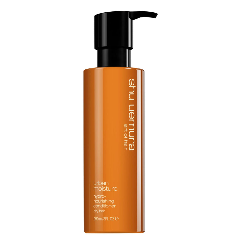 shu uemura art of hair front bottle showing product and size, easy identification and shelf appeal