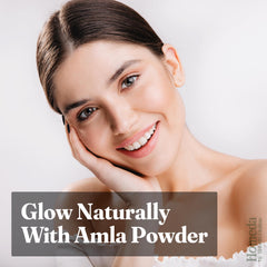 Shudh Online applied amla hair mask demonstrating scalp coverage benefit
