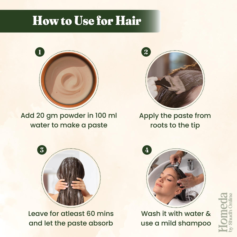Shudh Online amla paste on hands showing easy mixing for masks