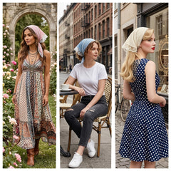 Shudyear lifestyle photo with summer outfit showing versatile fashionable accessory