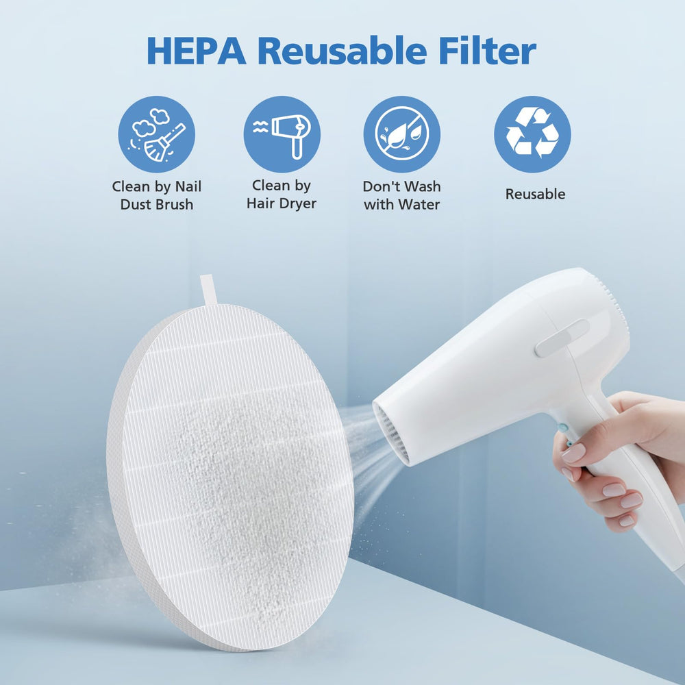 ShufudeJa filters held in hand showing thickness and reusable build benefit