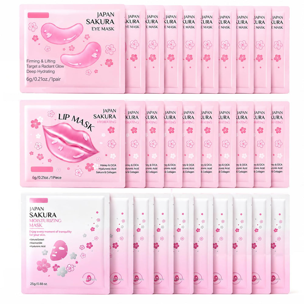 SHUNSHI packaging front view showing 30-piece sakura set and gift-ready design