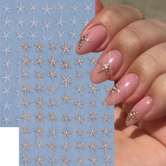 SHUXILIN using tweezers to place a starfish sticker for precise application and control