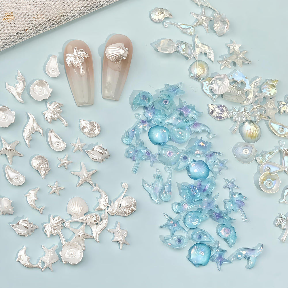 SHUXILIN close-up starfish and shell detail highlighting glossy finish