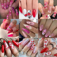 SHUXILIN finished Valentines manicure on hands, lifestyle look for special occasions