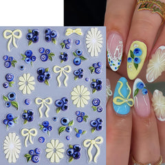 SHUXILIN full sheet pattern overview with lemons blueberries and florals