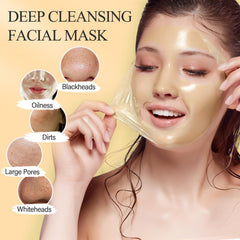 SHVYOG applying mask mid-peel demonstrating easy blackhead removal
