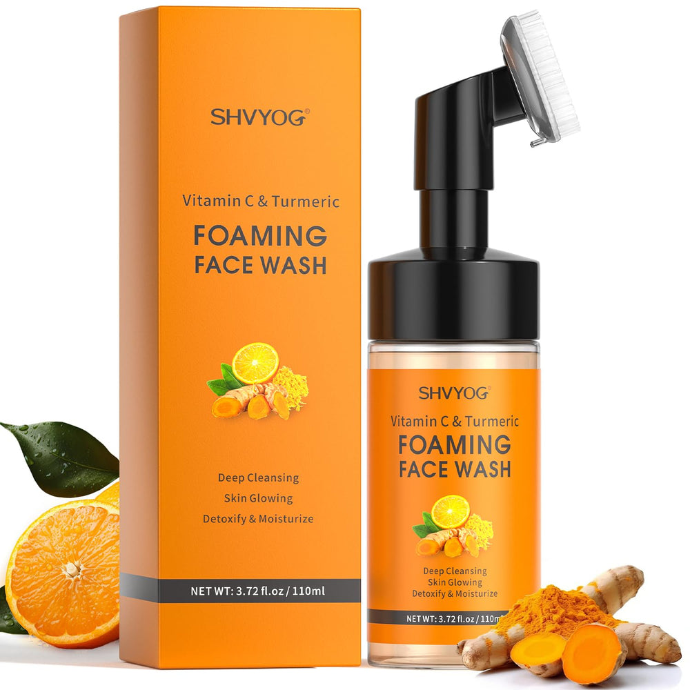 SHVYOG face wash front packaging showing bottle and logo for gentle cleansing benefit