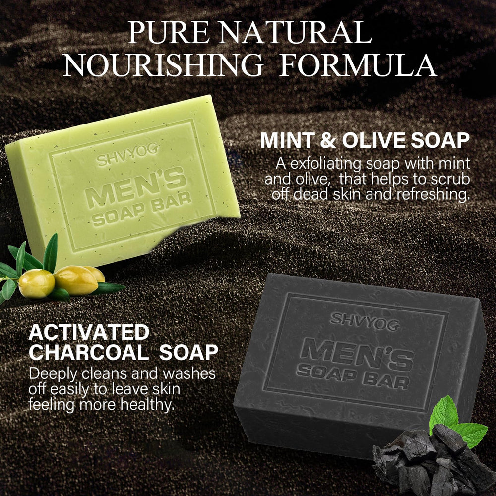 SHVYOG mint and olive bar foaming lather for cooling refreshment