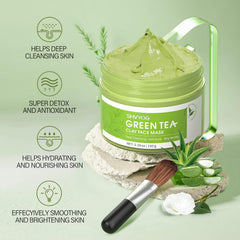 SHVYOG volcanic mud powder on spoon illustrating detox benefit