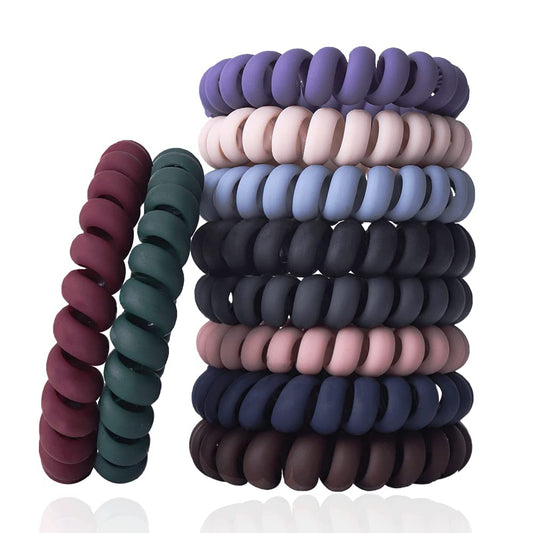 SIADEE front packaging showing matte spiral hair ties and benefits