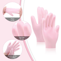 Sibba gloves worn on hands demonstrating improved lotion retention and daily movement