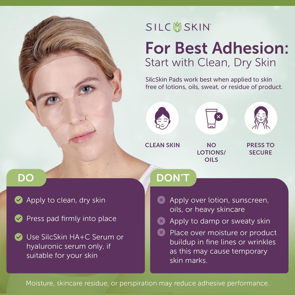 Silc Skin pad applied on chest shows smoothing benefit