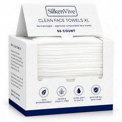 SilkenVive front packaging showing 50-count, convenient travel supply