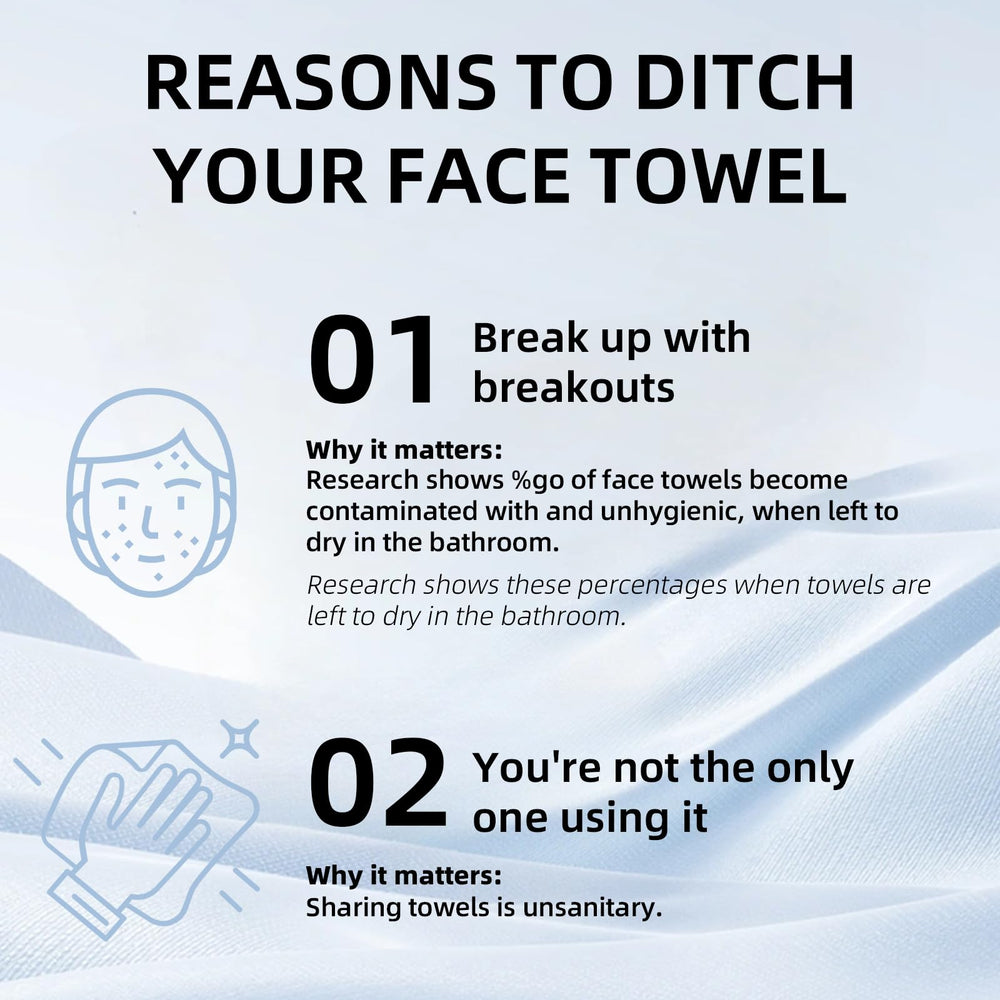 SilkenVive neatly stacked disposable towels emphasizing single-use hygiene