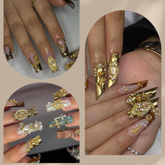 SilkRoselw finished manicure lifestyle shot showing ornate nails that photograph well