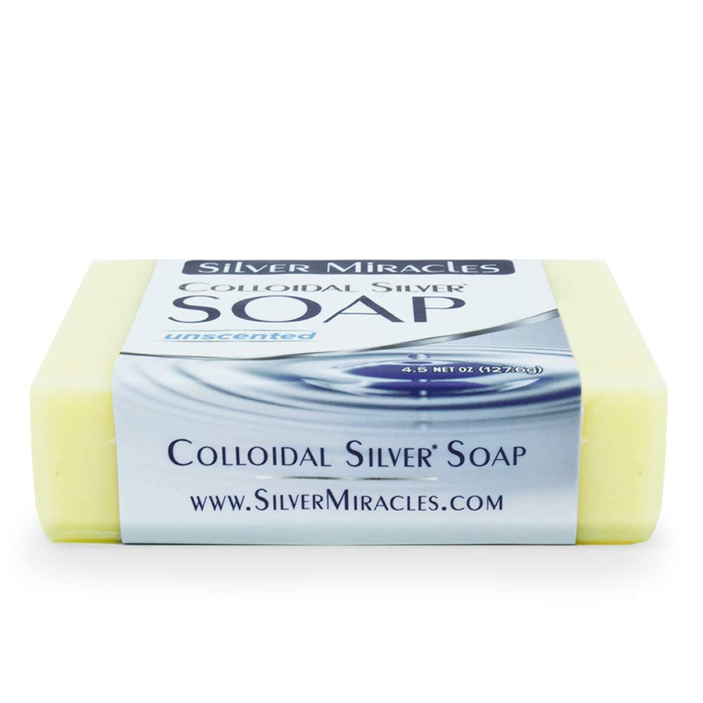 Silver Miracles bar in hand during washing demonstrating gentle use for sensitive skin