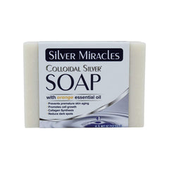Silver Miracles front bar showing label and natural orange scent benefit
