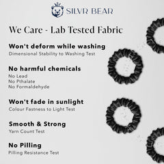 Silvr Bear scrunchie on wrist lifestyle shot showing dual accessory use and convenience benefit
