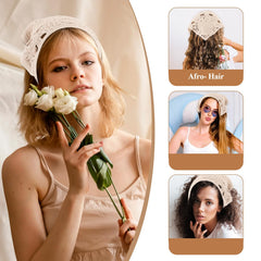 simarro bandana tied as headscarf on model offering sun protection and style