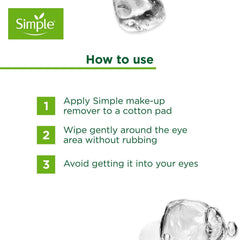 Simple hand applying remover to cotton pad, effortless application benefit
