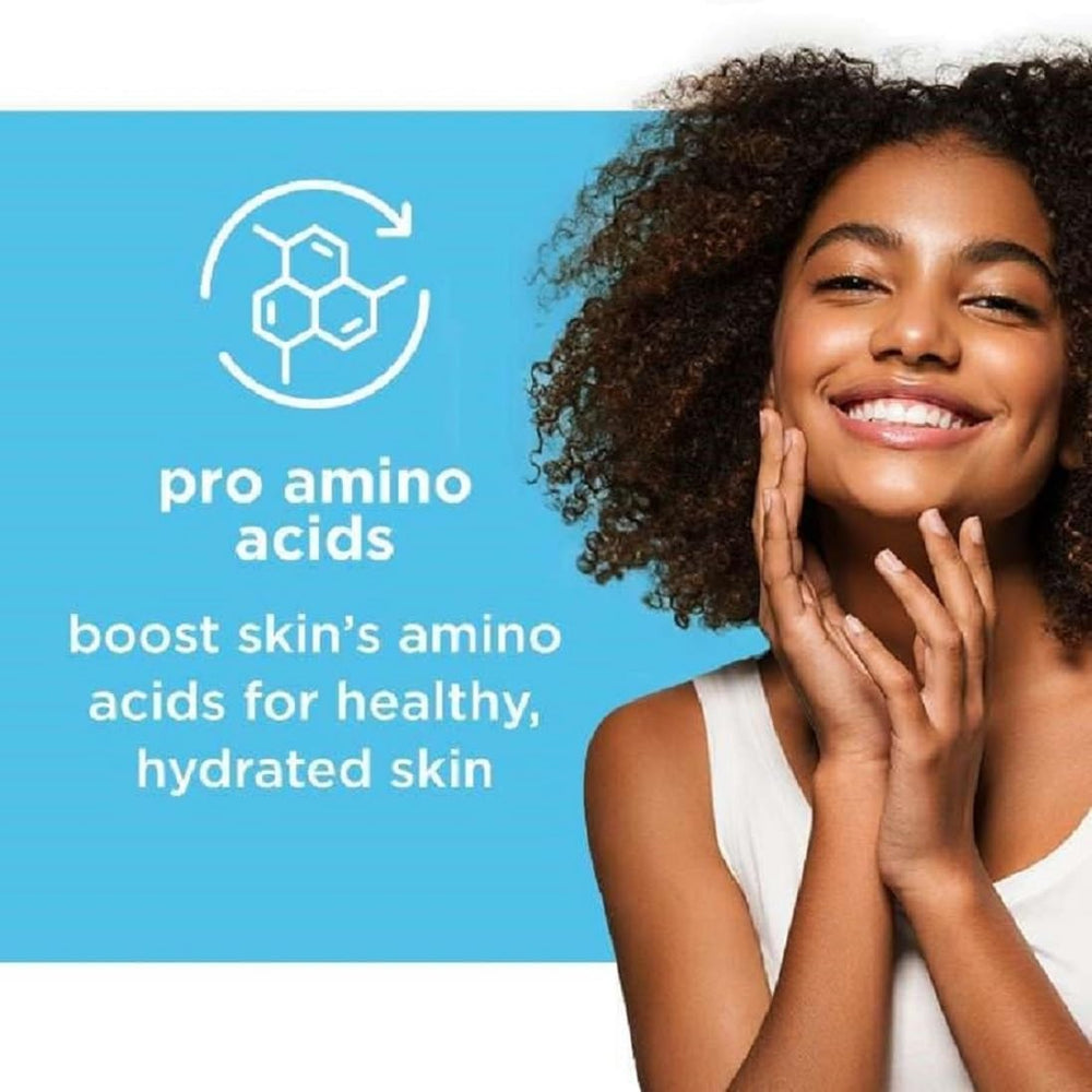 Simple Water Boost applied to damp face showing gentle cleansing in use