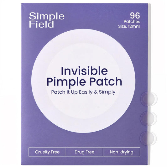 SimpleField front packaging showing 96-count and medium patch benefit