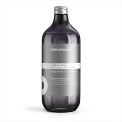 simplehuman front packaging of 30 fl oz refill showing label and floral scent, clear recycling benefit
