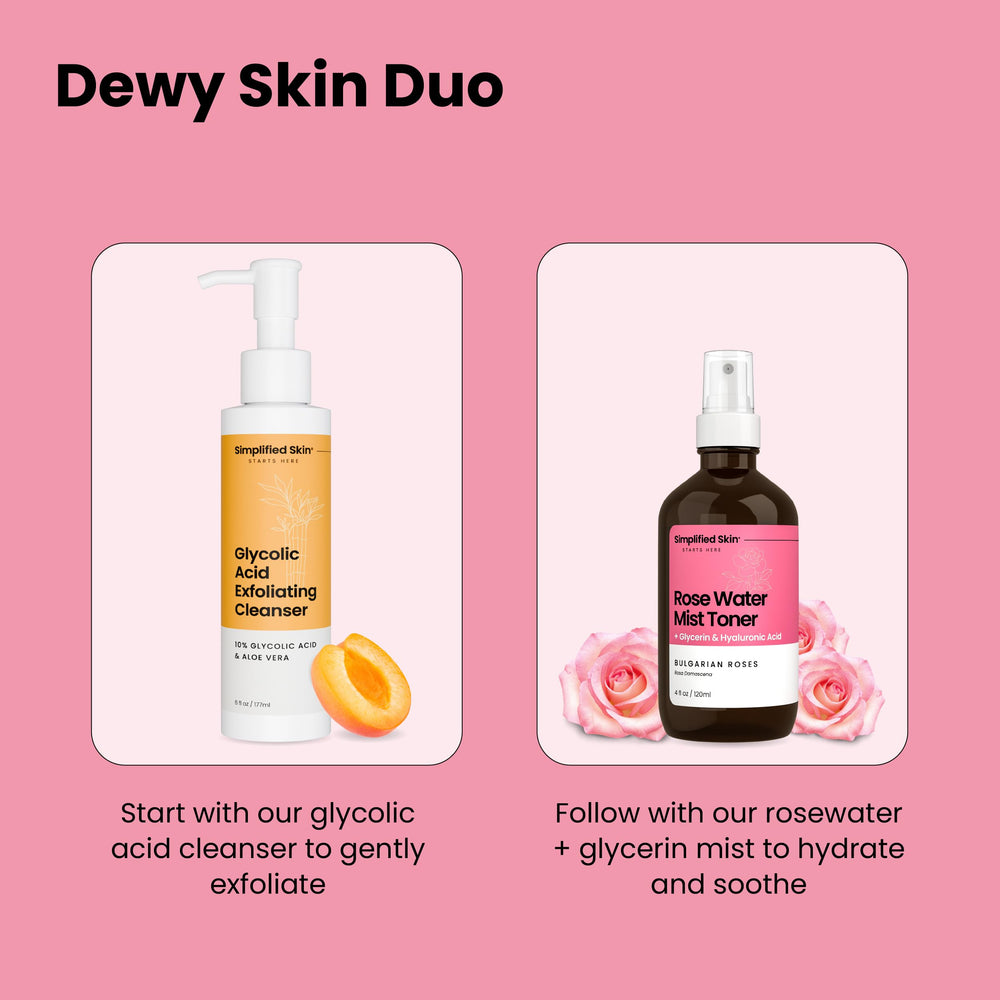 Simplified Skin ingredients display glycerin and hyaluronic acid benefits