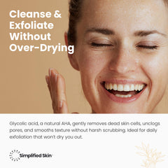 Simplified Skin pump dispenser detail and clear label for easy use
