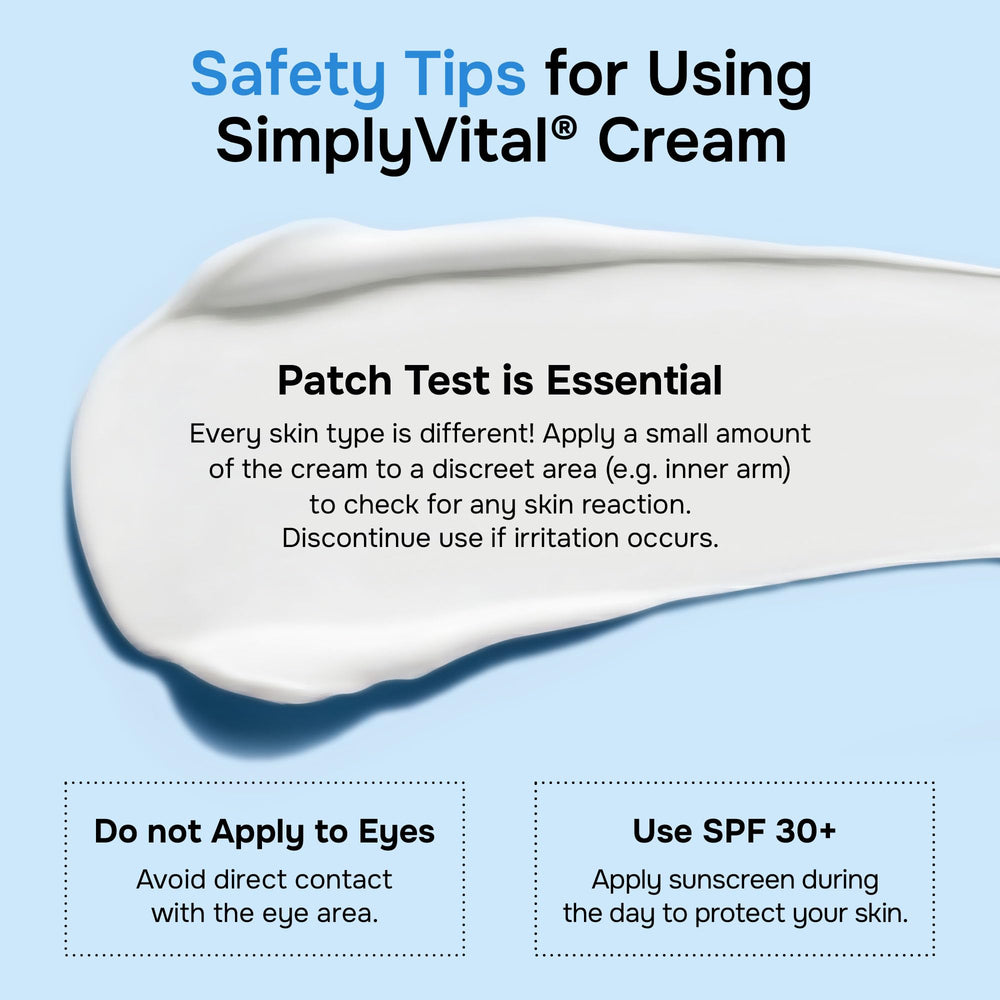 SimplyVital on bathroom vanity lifestyle shot showing everyday routine benefit