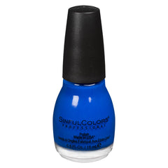 Sinful Colors endless blue front bottle shows vibrant shade and easy storage