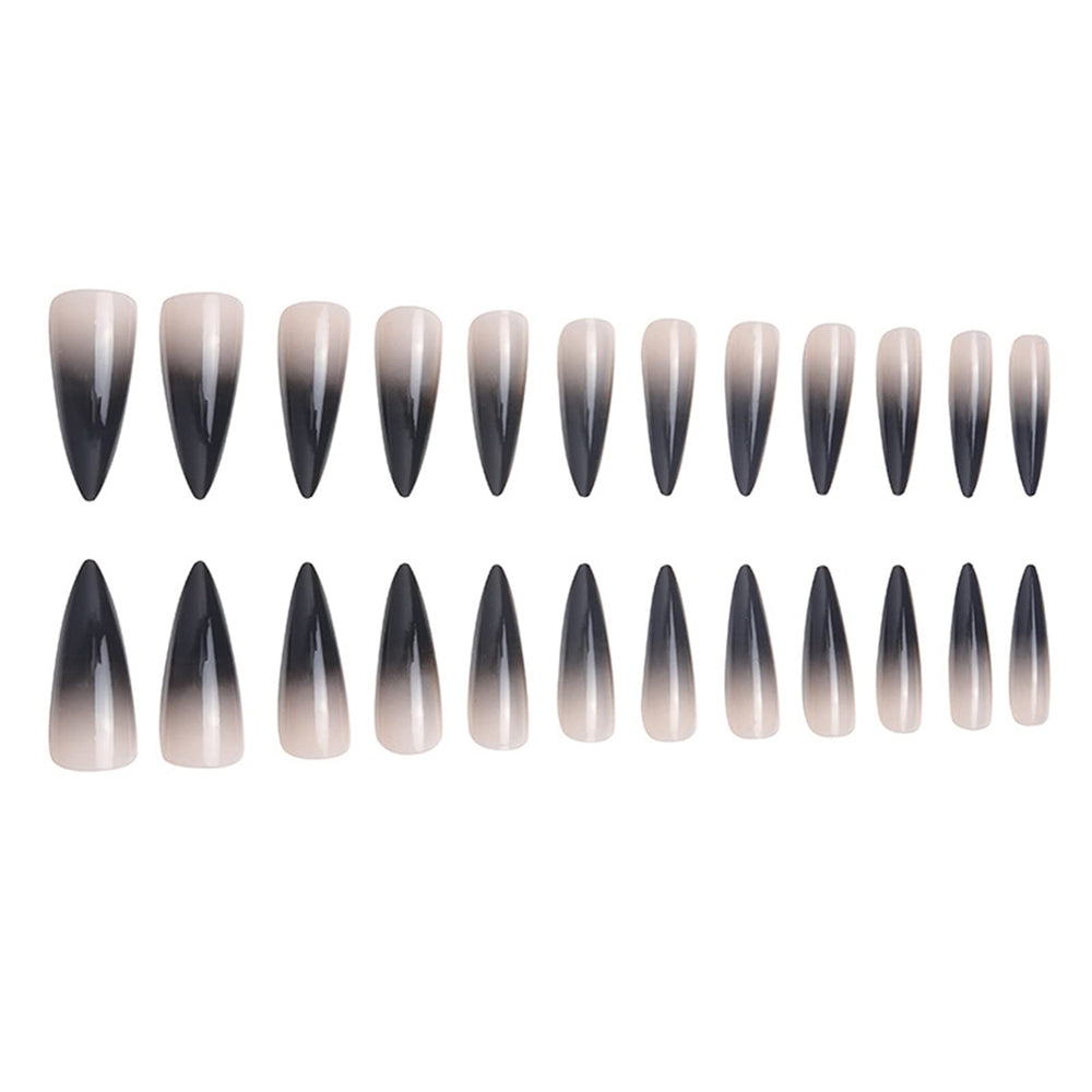 SINHOT side profile displaying extra long almond stiletto shape for dramatic length