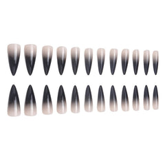 SINHOT side profile displaying extra long almond stiletto shape for dramatic length