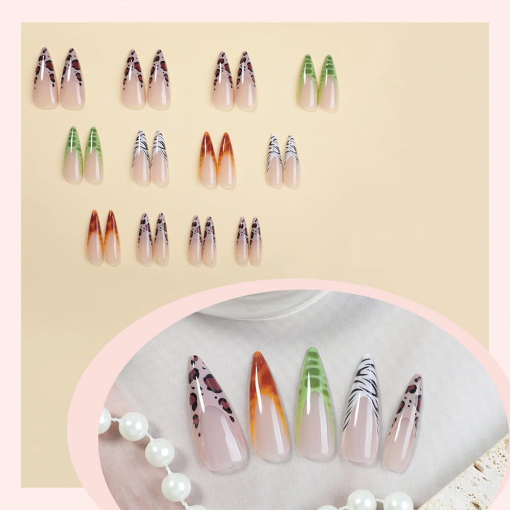 SINHOT close-up ombre French tip stiletto nail showing smooth color gradient finish