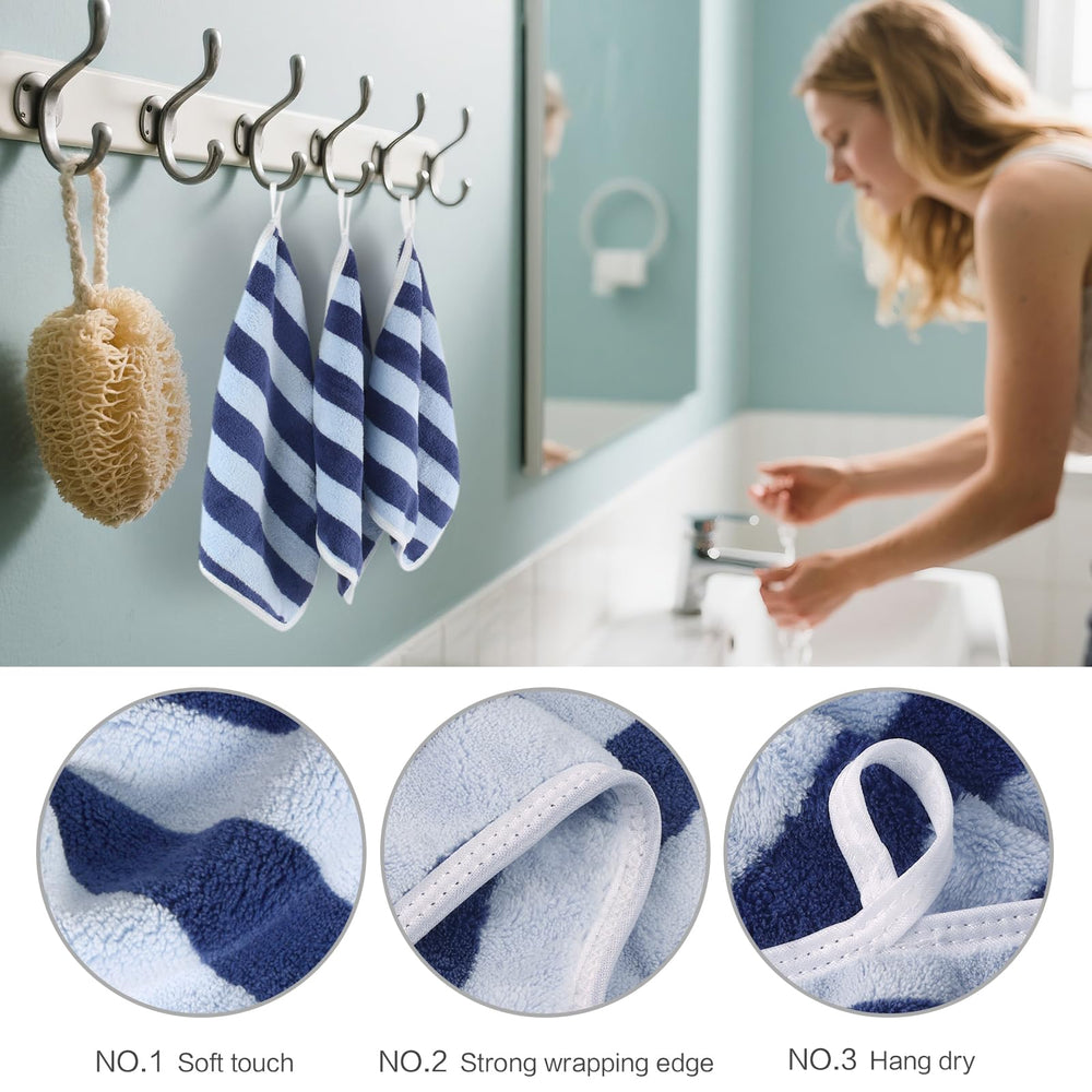 SINLAND cloth held in hand to show 12x12-inch size and easy handling