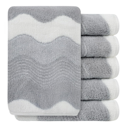 SINLAND front view of folded pack showing multiple washcloths and colors for convenience
