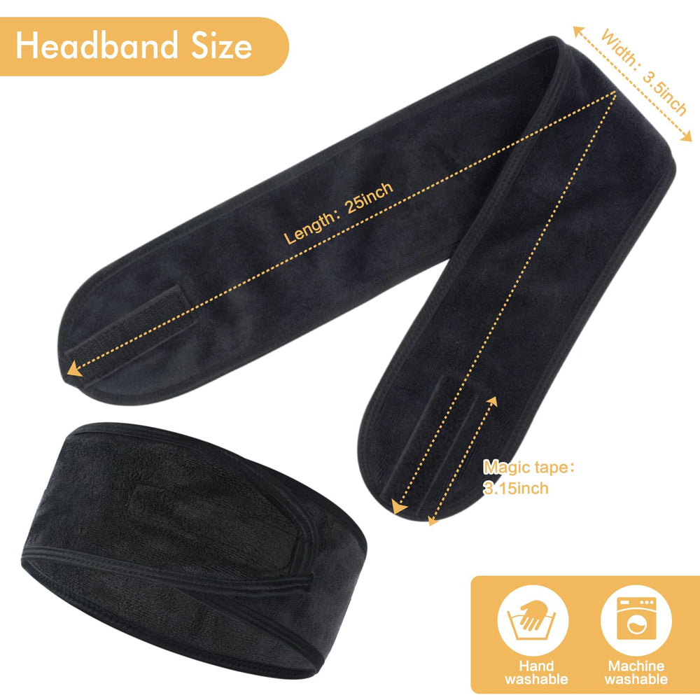 SINLAND headband worn in shower keeping hair dry benefit: stays in place when wet