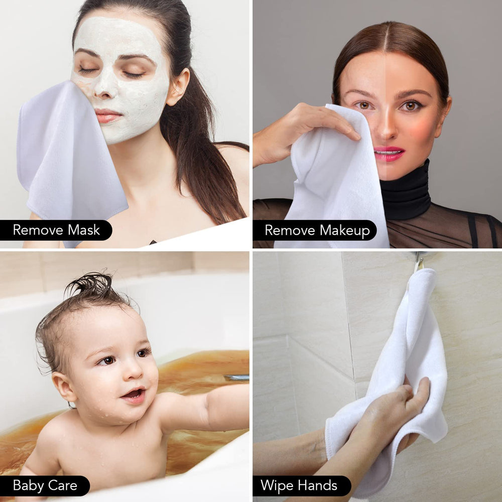 SINLAND cloth on bathroom vanity showing convenient everyday skincare use